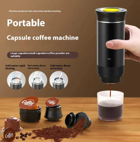 Tragbare 3-in-1 Elektrische Espressomaschine – Perfekt für Reisen, Auto & Büro